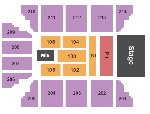 Stride Bank Center Chase Rice Seating Chart